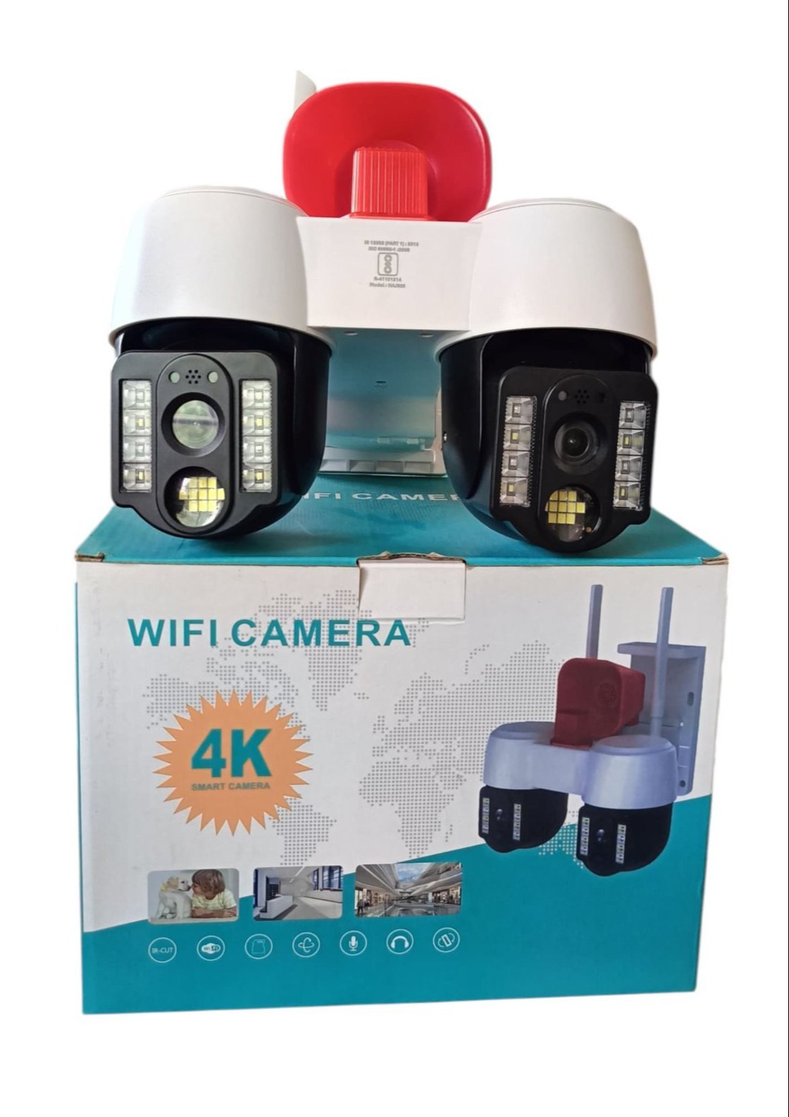 4K Smart WiFi PT CCTV Camera (Pan & Tilt, IR-CUT, with Siren Two-Way Audio, 2.4GHz WiFi) (EC13A)