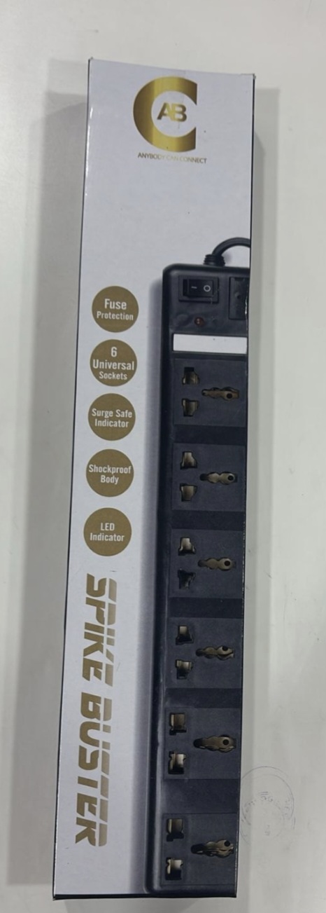 ABC 1.5 Meter Spike Buster Extension Board (Individual Switches, Surge Protection) (ABC-SP-331)
