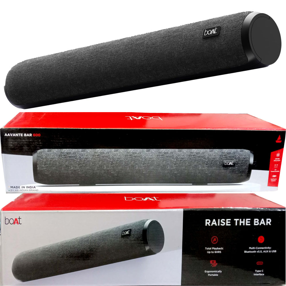 boAt Aavante Bar 600 Bluetooth Soundbar (Bluetooth v5.0, AUX, USB, Type-C, Up to 6 Hours Playback) (Aavante Bar 600)
