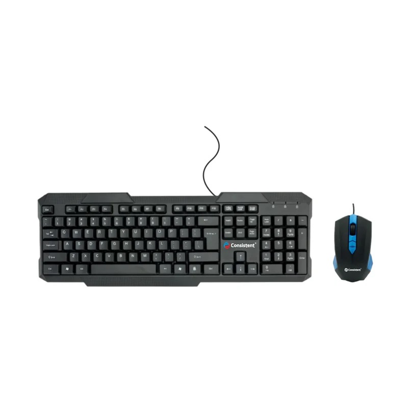 Consistent Pixel USB Wired Keyboard & Mouse Combo (1.3m Braided Cable, Silent Mouse) (CTSKC110)