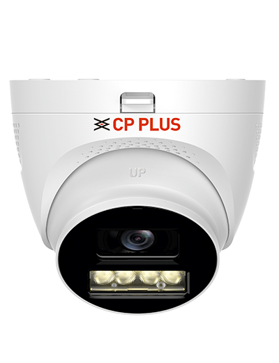 CP PLUS 2.4MP Smart Dual Light Dome CCTV Camera (3.6mm Lens, Two-Way Audio, IP67) (CP-UMC-DA24L4-L)
