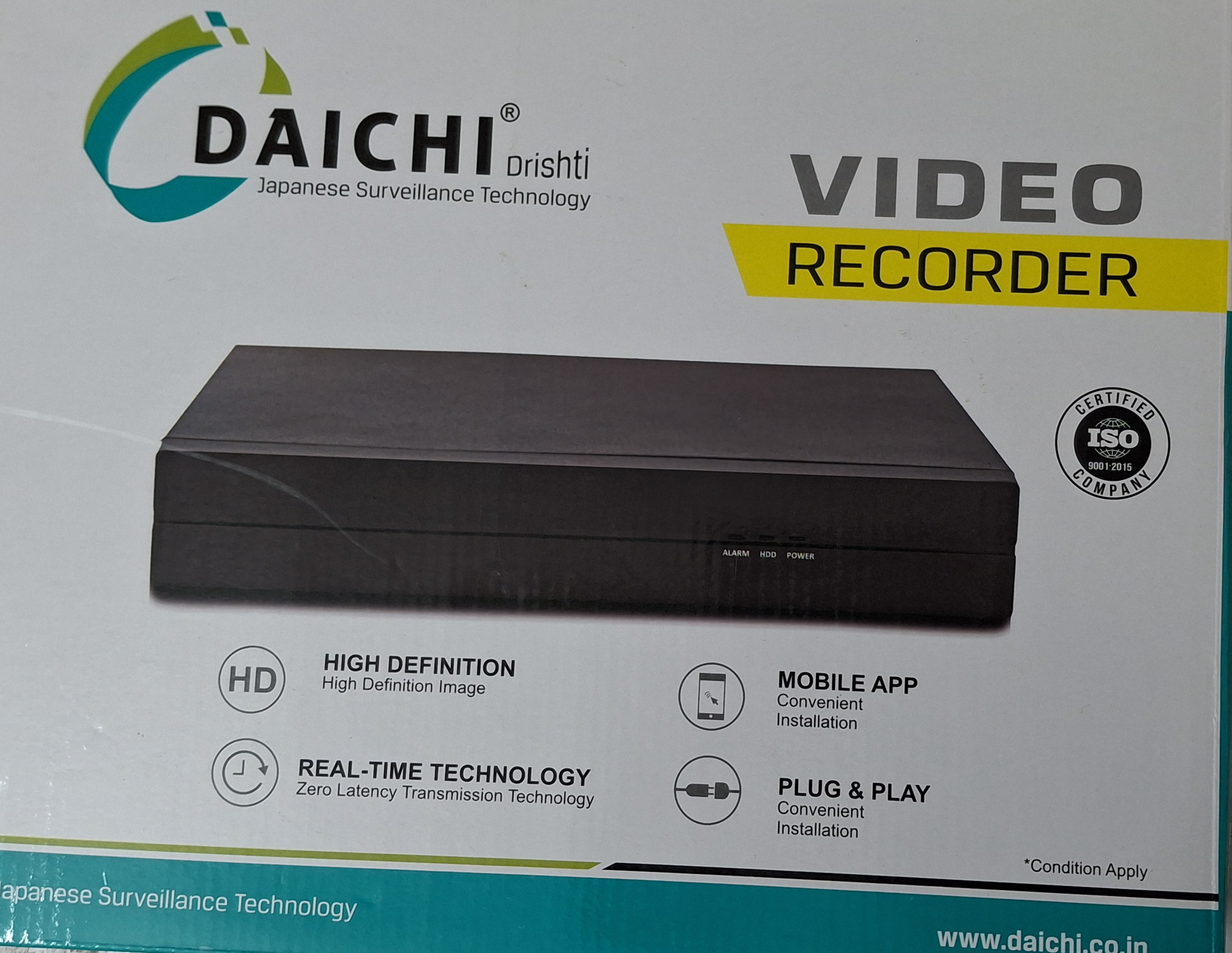 DAICHI 8 Channel H.265 Digital Video Recorder (HD DVR, HDMI/VGA Output, Remote Viewing) (DIDVR8CP)