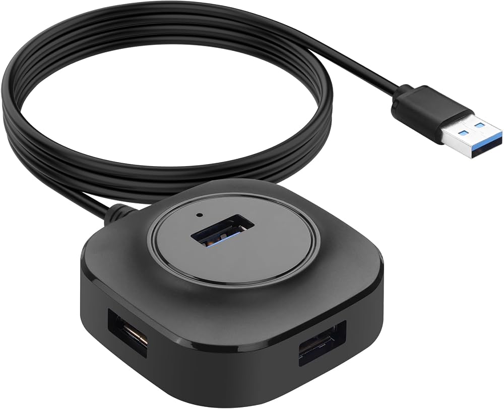 Data Cables 4 Port USB 2.0 Hub with Micro USB Power Input (1.2 Meter Cable)