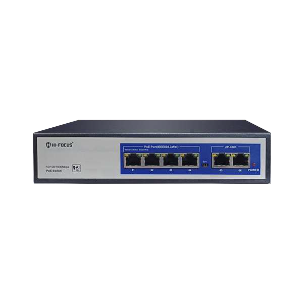 Hi-Focus 4+2 PoE Switch (HF-S04E2-65WH)