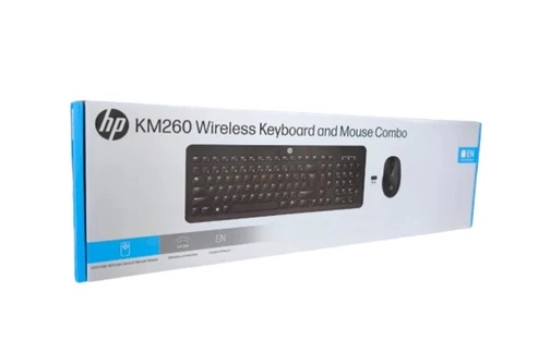 HP KM260 Wireless Keyboard and Mouse Combo (2.4GHz Wireless, 1600 DPI Optical Mouse, USB Nano Receiver) (KM260)
