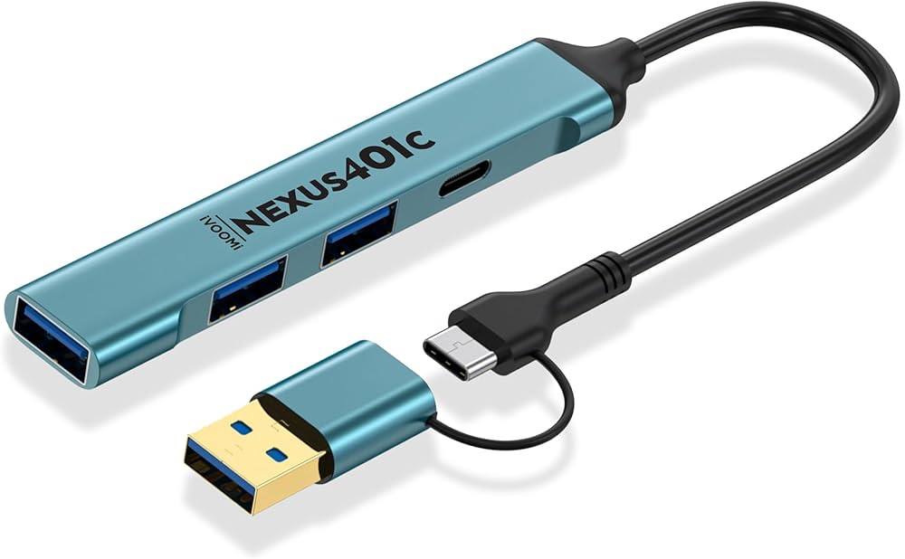 iVOOMi Dual NEXS 4-in-1 USB Type-C Hub (USB 3.0, USB 2.0, SD/TF Card Reader) (HB21)