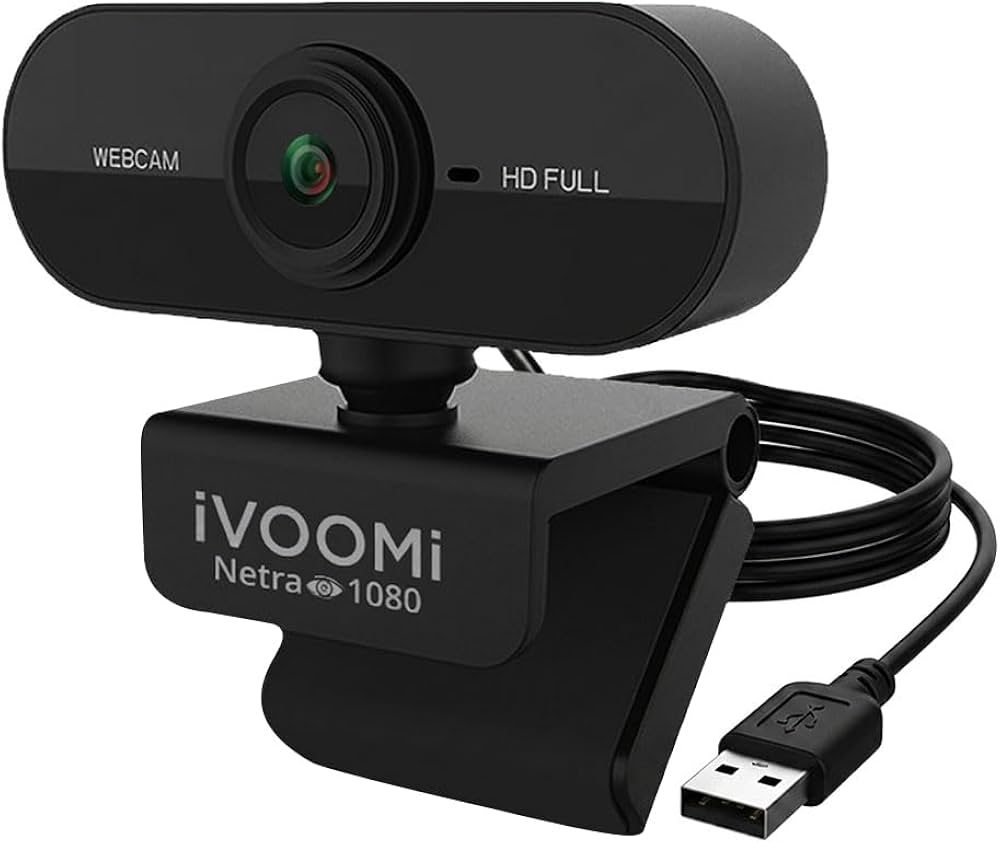 iVOOMi NETRA Full HD USB Web Camera (1080p, Built-in Microphone, Plug & Play)