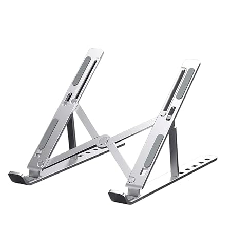 Laptop Stand with 7-Level Height Adjustment & Multi-Size Support (Folding Storage)