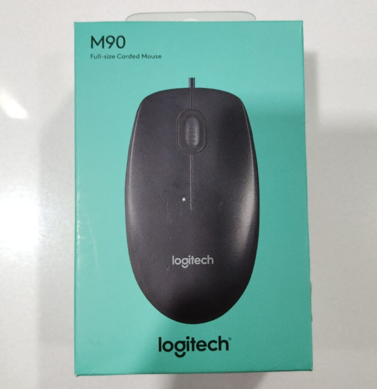 Logitech M90 USB Optical Wired Mouse Full Size Black