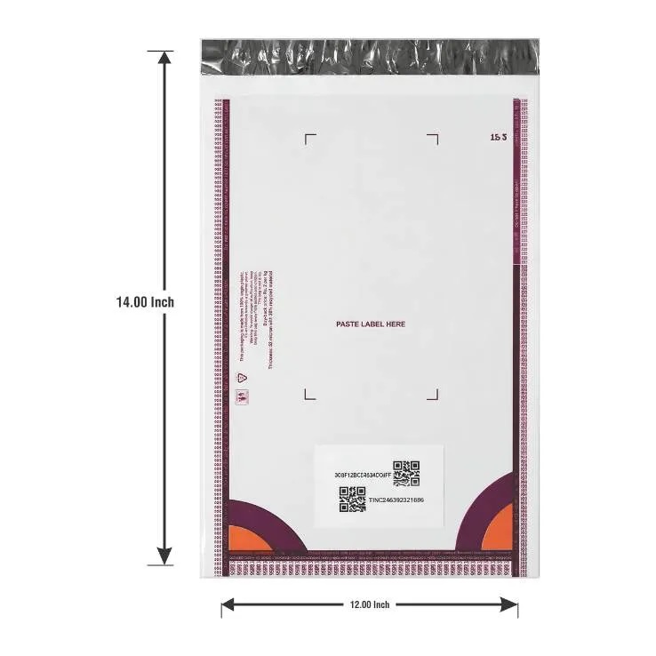 Meesho Branded Like Economy Courier Bags with QR (12 x 14 Inches) - 100 Bags