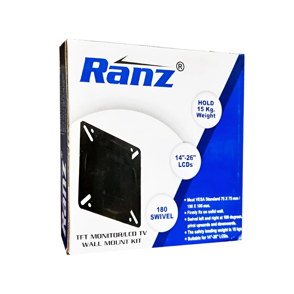 RANZ 14-26 Inch LCD/LED TV Wall Mount Kit (WALL MOUNT 14X26 FIX)