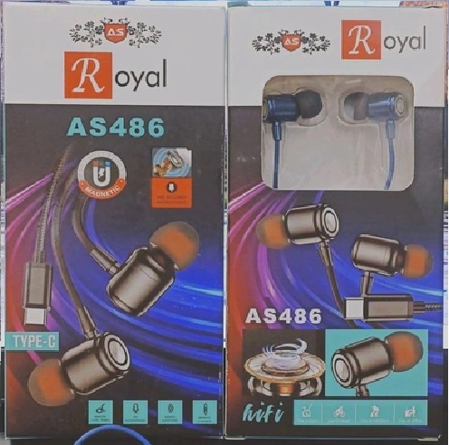 Royal AS486 Type-C Stereo In-Ear Earphone with HD Microphone  (AS486)