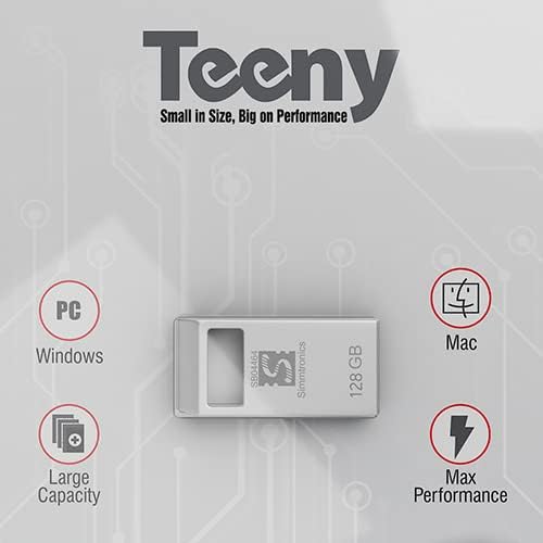 Simmtronics Teeny 128GB USB 2.0 Flash Drive (USB Type-A)
