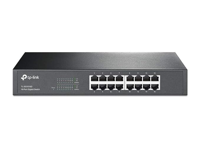 TP-Link 16-Port Gigabit Desktop/Rackmount Network Switch (TL-SG1016D)