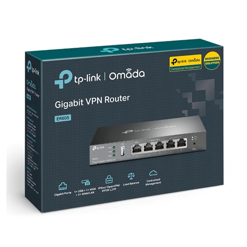 TP-Link Omada ER605 Gigabit VPN Router (Multi-WAN, Load Balance, USB Port, IPsec/OpenVPN) (ER605)