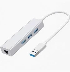 USB LAN 3-Port USB 2.0 Hub (10/100Mbps Ethernet, HUNT-100)