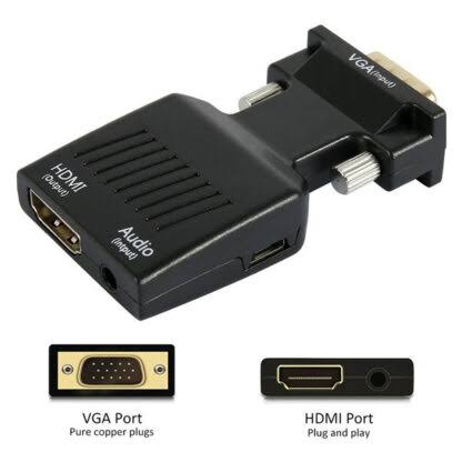 VGA to HDMI Video Converter (Full HD 1080P, Stereo Audio)