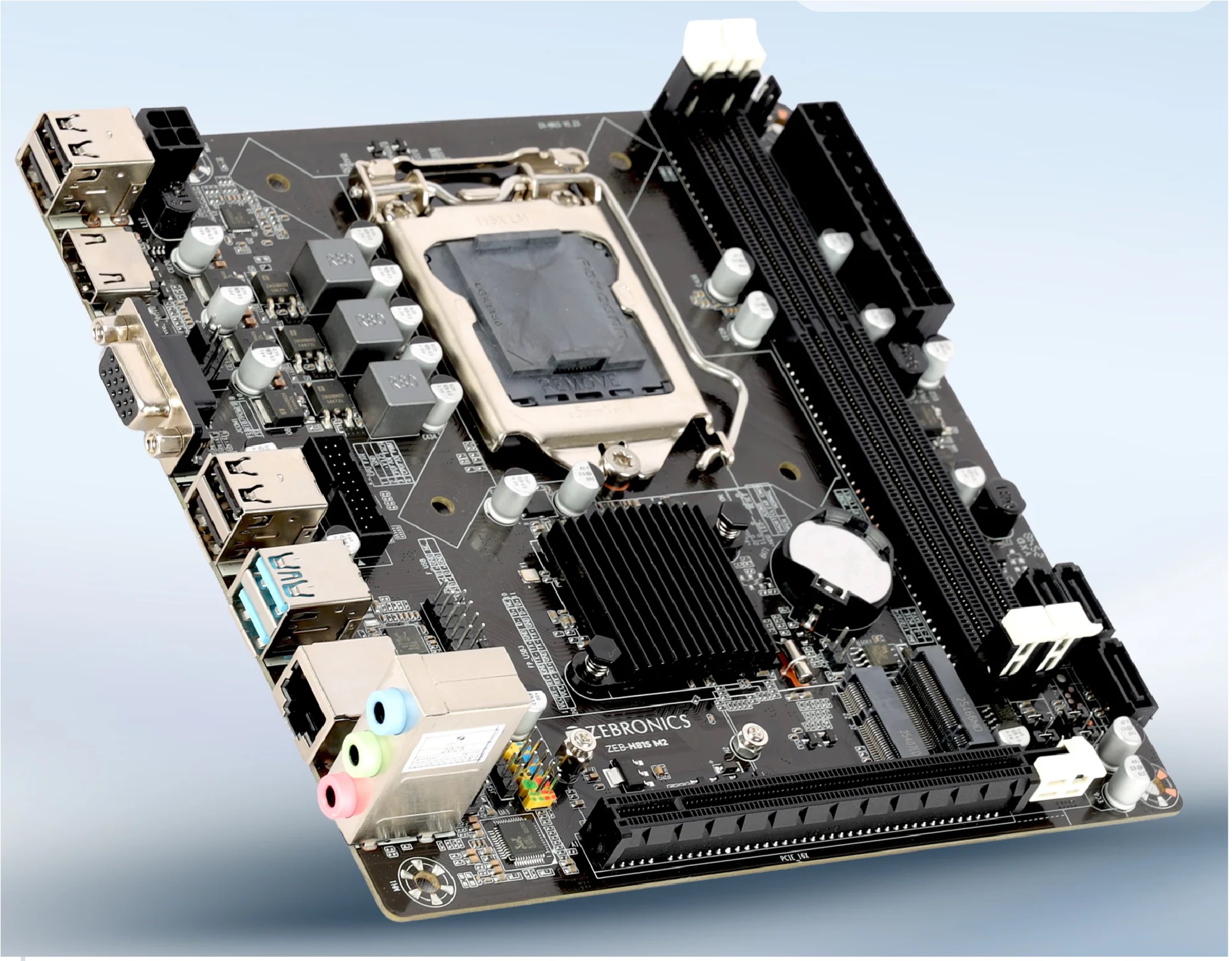 Zebronics H81S M2 LGA1150 DDR3 Micro ATX Motherboard (M.2 Slot, HDMI, VGA, Gigabit LAN) (ZEB-H81S M2)
