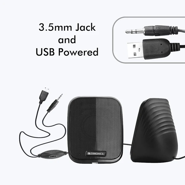 Zebronics ZEB-FAME 2.0 Multimedia Speaker (5W RMS Output, 3.5mm Audio Input) (ZEB-FAME)