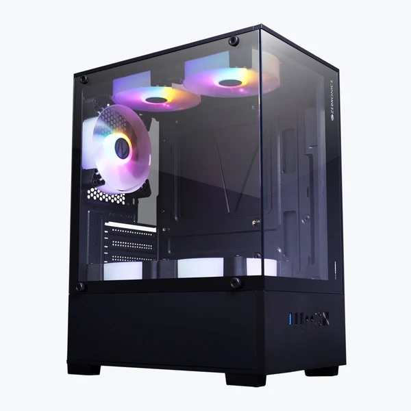 ZEBRONICS ZEB-ICEBERG Gaming Cabinet (Tempered Glass Side Panel, Pre-Installed Fans) (ZEB-ICEBERG)