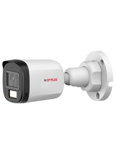 CP PLUS 2.4MP Dual Light Bullet CCTV Camera (3.6mm Lens, 30M IR, 20M Warm Light, Built-in Mic, IP67) (CP-URC-TC24PL3C-L-V2-0360)