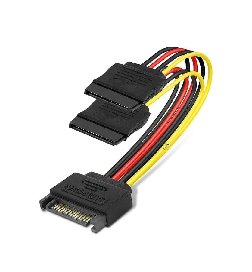 SATA Power Splitter Cable (1 Male to 2 Female SATA Power Splitter)